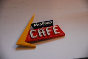 MidPoint Cafè Sign Fridge Magnet